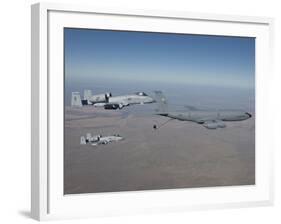 Two A-10C Thunderbolt's Prepare To Refuel from a KC-135 Stratotanker-Stocktrek Images-Framed Photographic Print
