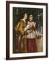 Two Acolytes Censing: Pentecost (Bodycolour on Paper Mounted on Canvas)-Simeon Solomon-Framed Giclee Print