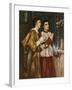 Two Acolytes Censing: Pentecost (Bodycolour on Paper Mounted on Canvas)-Simeon Solomon-Framed Giclee Print