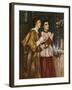 Two Acolytes Censing: Pentecost (Bodycolour on Paper Mounted on Canvas)-Simeon Solomon-Framed Giclee Print