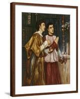 Two Acolytes Censing: Pentecost (Bodycolour on Paper Mounted on Canvas)-Simeon Solomon-Framed Giclee Print