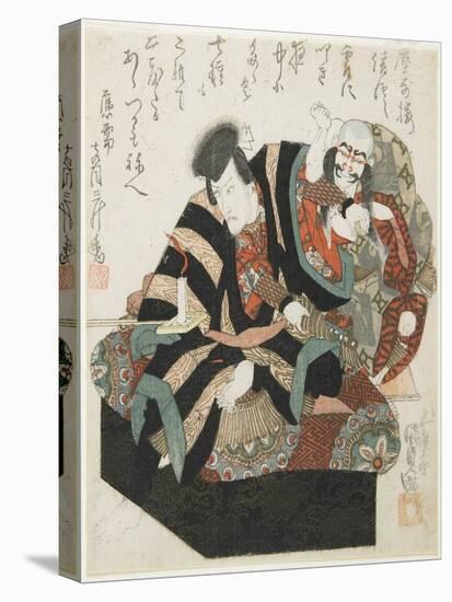 Two Actors from a Kabuki Play, Mid 19th Century-Utagawa Kunisada-Stretched Canvas