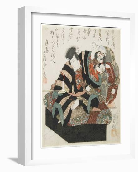 Two Actors from a Kabuki Play, Mid 19th Century-Utagawa Kunisada-Framed Giclee Print