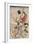 Two Actors in the Roles of Saitogo Kunitake and a Female Buddhist Devotee-null-Framed Giclee Print