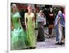 Two Afghan Woman Walk Next to Mannequins at a Women's Gallery Downtown Kabul-null-Framed Photographic Print