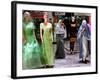 Two Afghan Woman Walk Next to Mannequins at a Women's Gallery Downtown Kabul-null-Framed Photographic Print