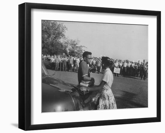 Two African American Students Attempting to Attend Classes at Texarcana College-null-Framed Photographic Print