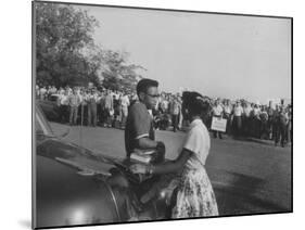 Two African American Students Attempting to Attend Classes at Texarcana College-null-Mounted Photographic Print