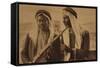 Two African Men with Guns-null-Framed Stretched Canvas