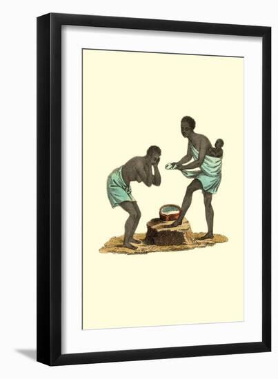 Two African Women with Child-null-Framed Art Print