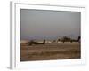 Two AH-64 Apache Helicopters Prepare for Takeoff-Stocktrek Images-Framed Photographic Print