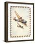 Two Airplanes on Notebook Cover-null-Framed Art Print