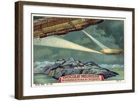 Two Airships Passing Each Other over Lake Lucerne-null-Framed Giclee Print