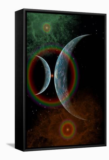 Two Alien Planets in a Distant Part of the Milky Way Galaxy-null-Framed Stretched Canvas