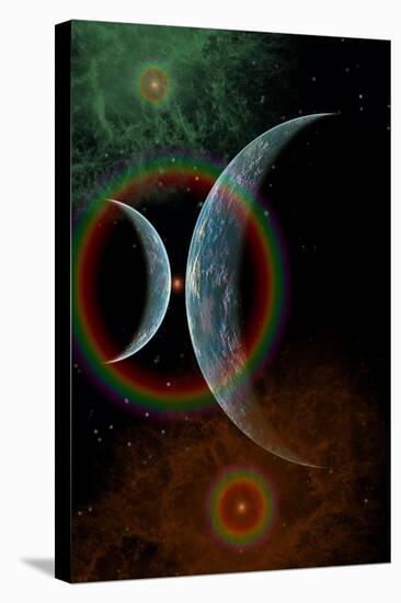 Two Alien Planets in a Distant Part of the Milky Way Galaxy-null-Stretched Canvas