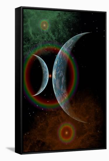 Two Alien Planets in a Distant Part of the Milky Way Galaxy-null-Framed Stretched Canvas