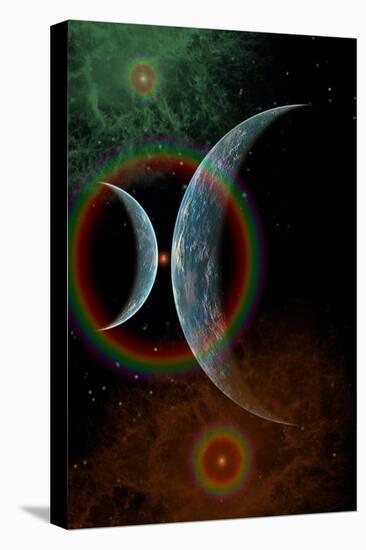 Two Alien Planets in a Distant Part of the Milky Way Galaxy-null-Stretched Canvas