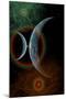 Two Alien Planets in a Distant Part of the Milky Way Galaxy-null-Mounted Art Print