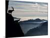 Two Alpine Ibex Dominate from Above the Spectacular View of the Italian Alps.-ClickAlps-Mounted Photographic Print