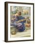 Two Ancient Greek Women Embroidering-null-Framed Art Print