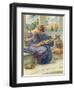 Two Ancient Greek Women Embroidering-null-Framed Art Print