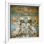 Two androcephalous sphinxes (or lions) under Ahura Mazda, deity of Zoroastrianism-null-Framed Giclee Print