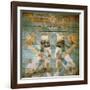 Two androcephalous sphinxes (or lions) under Ahura Mazda, deity of Zoroastrianism-null-Framed Giclee Print