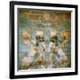 Two androcephalous sphinxes (or lions) under Ahura Mazda, deity of Zoroastrianism-null-Framed Giclee Print