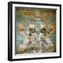 Two androcephalous sphinxes (or lions) under Ahura Mazda, deity of Zoroastrianism-null-Framed Giclee Print