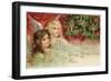 Two Angels Admire the Decorated Tree-null-Framed Art Print