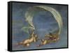 Two Angels Flying-null-Framed Stretched Canvas