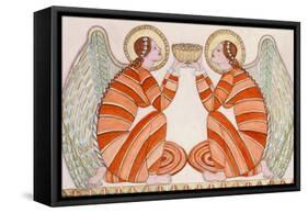 Two angels holding a bowl, 1995-Gillian Lawson-Framed Stretched Canvas