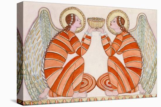 Two angels holding a bowl, 1995-Gillian Lawson-Stretched Canvas