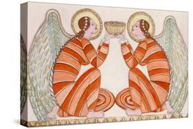 Two angels holding a bowl, 1995-Gillian Lawson-Stretched Canvas