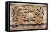 Two Angels Holding Coat of Arms-null-Framed Stretched Canvas