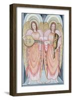 Two Angels Playing Instruments, 1995-Gillian Lawson-Framed Giclee Print