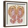 Two angels with trumpets, 1995-Gillian Lawson-Framed Giclee Print