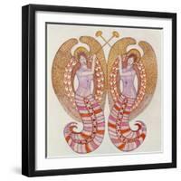 Two angels with trumpets, 1995-Gillian Lawson-Framed Giclee Print