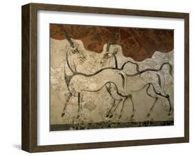 Two Antilopes, Minoan Fresco-null-Framed Giclee Print