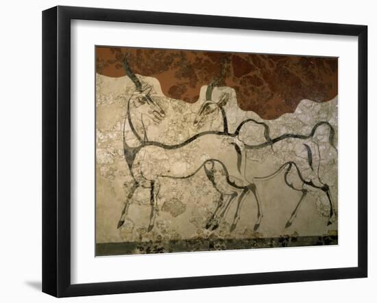 Two Antilopes, Minoan Fresco-null-Framed Giclee Print