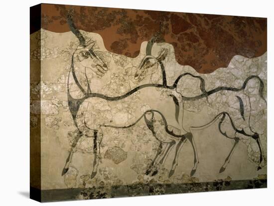 Two Antilopes, Minoan Fresco-null-Stretched Canvas