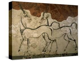 Two Antilopes, Minoan Fresco-null-Stretched Canvas