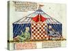Two Arabs Playing Chess in a Tent, from the "Book of Games, Chess, Dice and Boards", 1282-null-Stretched Canvas