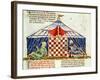 Two Arabs Playing Chess in a Tent, from the "Book of Games, Chess, Dice and Boards", 1282-null-Framed Giclee Print