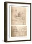 Two architectural drawings, c1472-c1519 (1883)-Leonardo Da Vinci-Framed Giclee Print