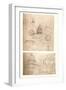 Two architectural drawings, c1472-c1519 (1883)-Leonardo Da Vinci-Framed Giclee Print