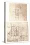 Two architectural drawings, c1472-c1519 (1883)-Leonardo Da Vinci-Stretched Canvas