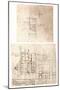 Two architectural drawings, c1472-c1519 (1883)-Leonardo Da Vinci-Mounted Giclee Print