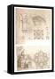 Two architectural drawings, c1472-c1519 (1883)-Leonardo Da Vinci-Framed Stretched Canvas