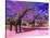 Two Argentinosaurus Dinosaurs in a Prehistoric Landscape-null-Stretched Canvas